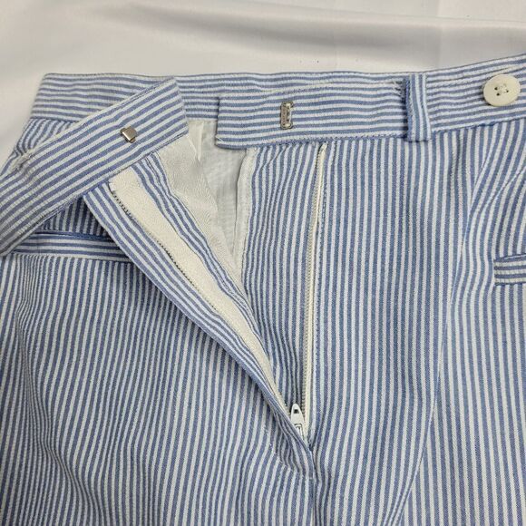 NEW VINTAGE 70s‎ skirt deadstock pinstripe seersucker midi S - Picture 8 of 13
